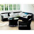 DE- (120) mobiliário de exterior sofá vime / rattan l em forma de sofá conjunto